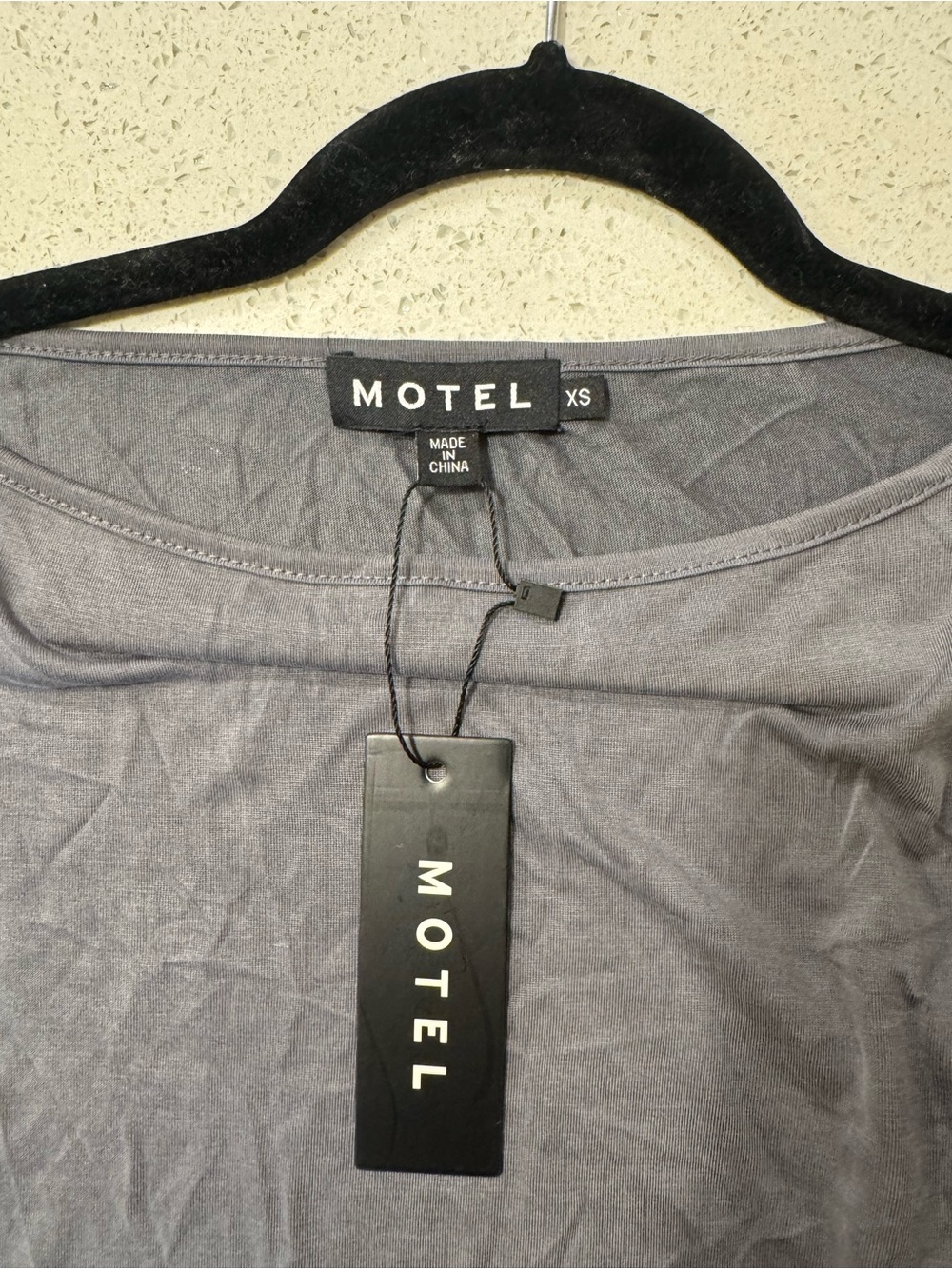 Motel Rocks Gray Ruffle-Tiered Short Dress - Picture 3 of 3